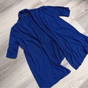 Express Dreamweight Cotton Cardigan in Rich Blue